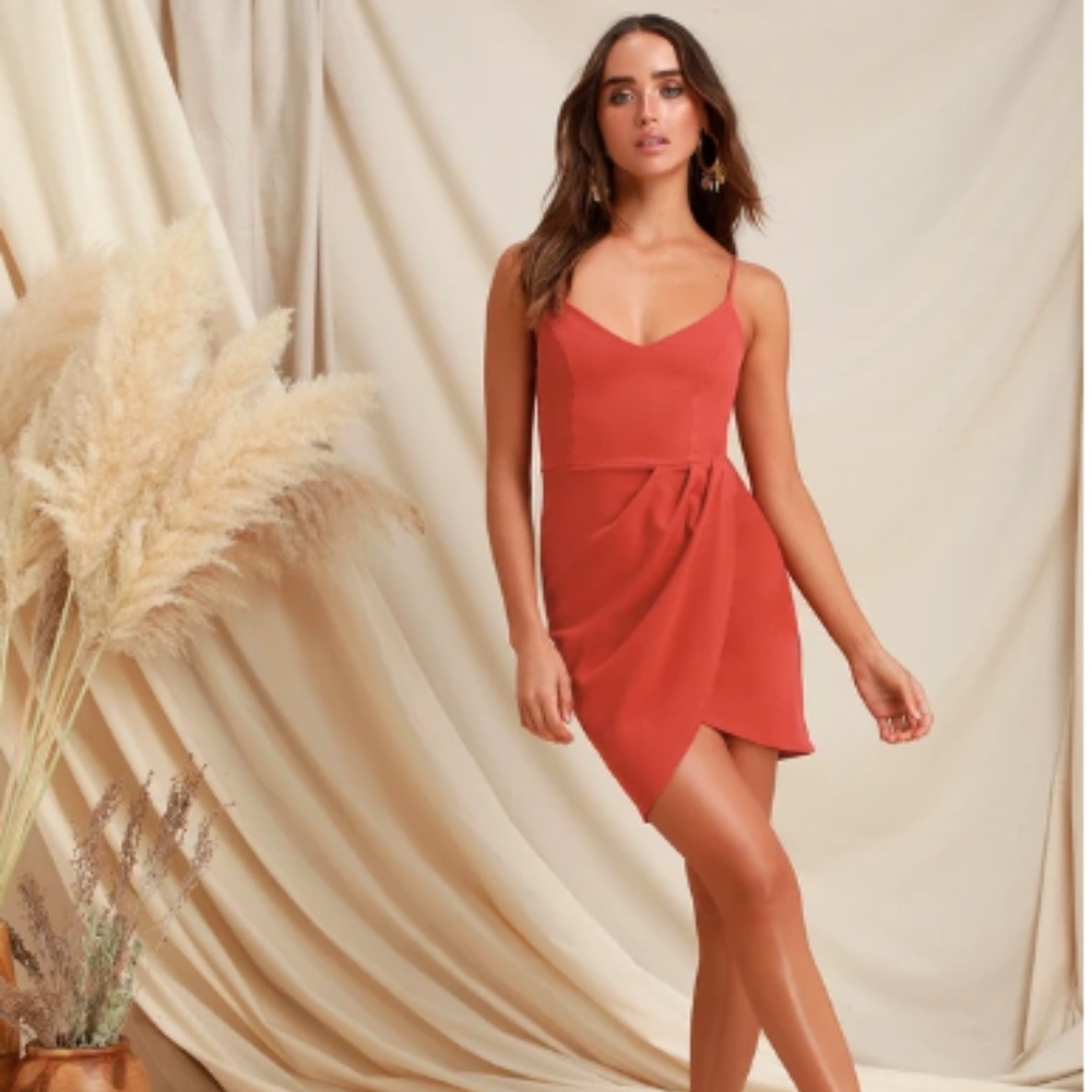 Lulus orange mini dress